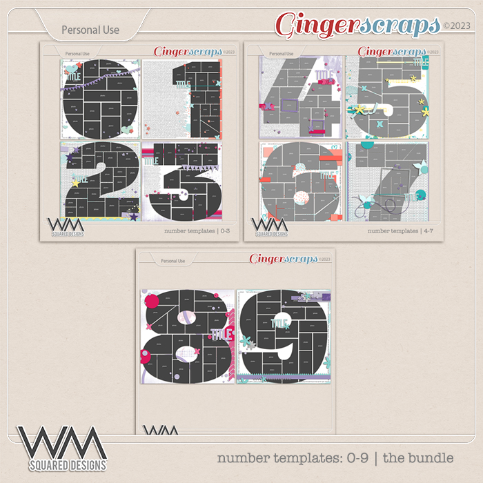 Number Templates: 0 - 9 | The Bundle