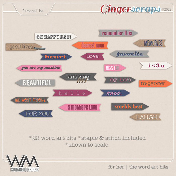 For Her | The Word Art Bits