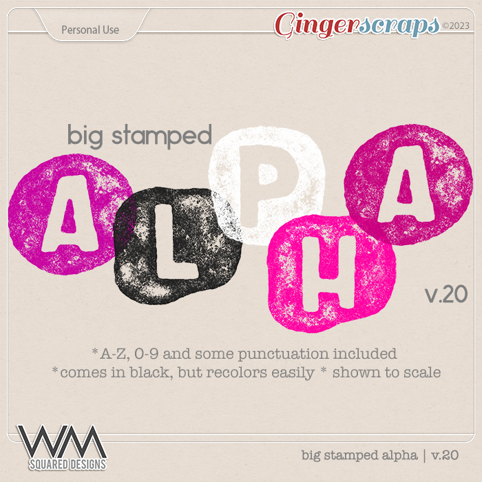 Big Stamped Alpha | V.20