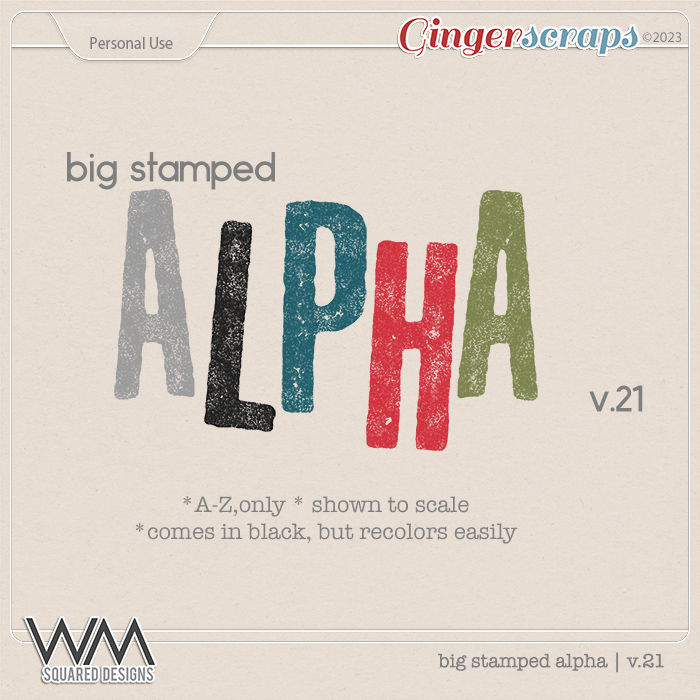 Big Stamped Alpha | V.21