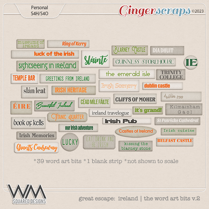 Great Escape: Ireland V.2 | The Word Art Bits