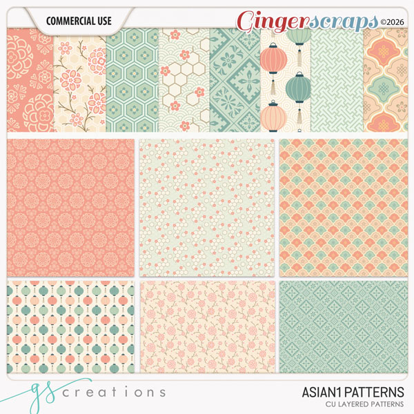 Asian 1 Layered Patterns (CU) by GS Creations