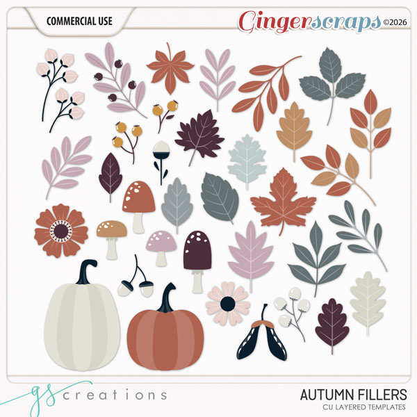 Autumn Fillers Layered Templates (CU) by GS Creations