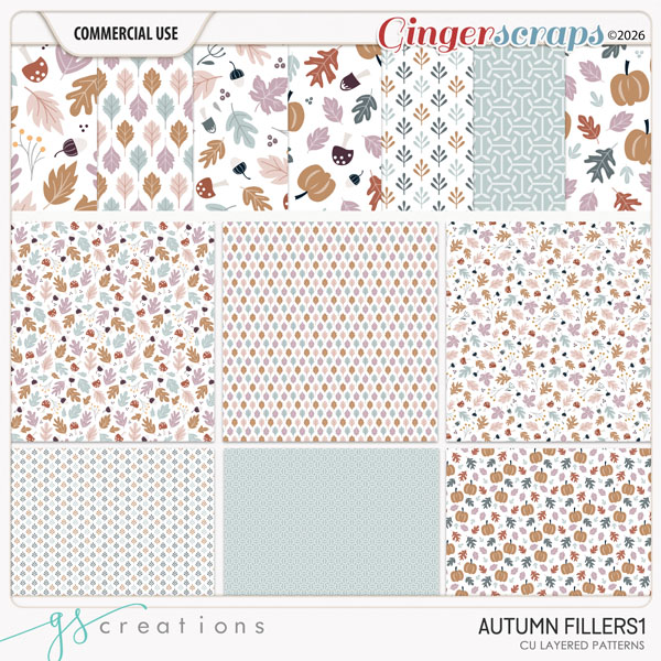 Autumn Fillers1 Patterns (CU) by GS Creations