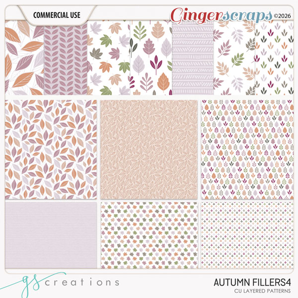 Autumn Fillers4 Layered Patterns (CU) by GS Creations