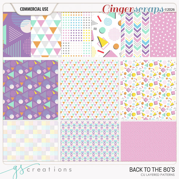 Back to the 80's Layered Patterns (CU) by GS Creations