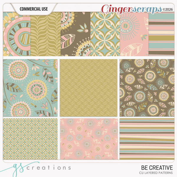 Be Creative Layered Patterns (CU) by GS Creations