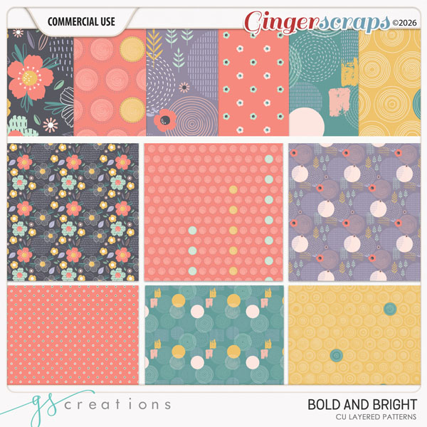 Bold and Bright Layered Patterns (CU) by GS Creations
