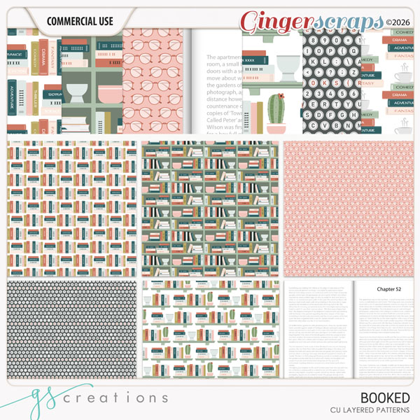 Booked Layered Patterns (CU) by GS Creations