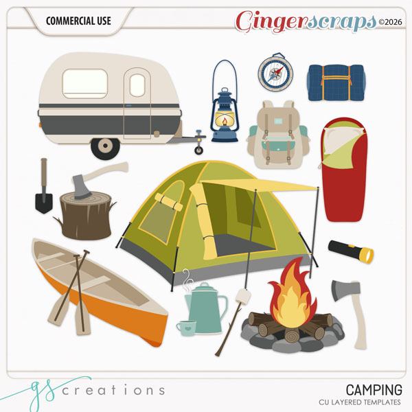 Camping Layered Templates (CU) by GS Creations
