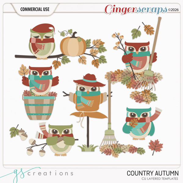Country Autumn Layered Templates (CU) by GS Creations