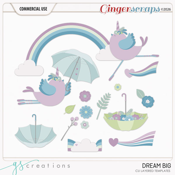 Dream Big Layered Templates (CU) by GS Creations