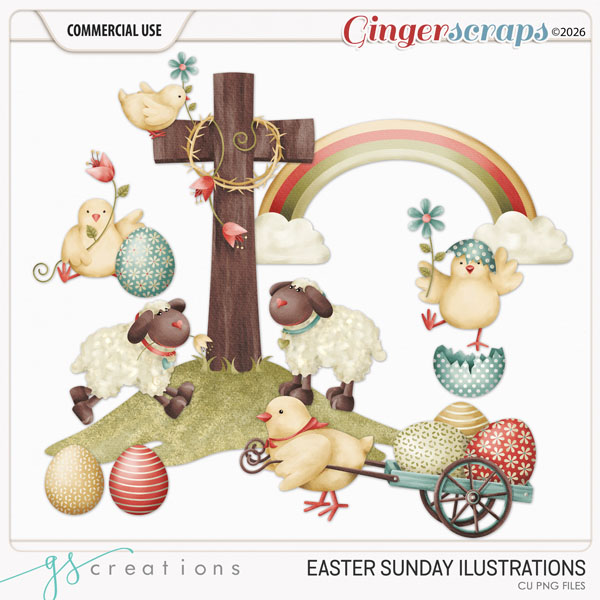 Easter Sunday Illustrations (CU) by GS Creations