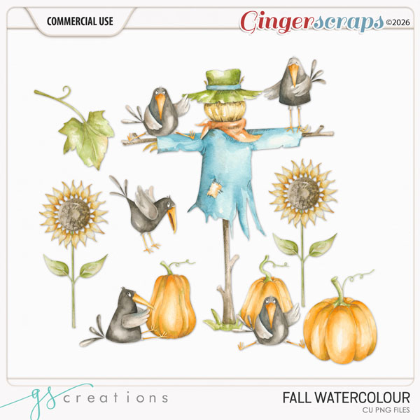 Fall Watercolor (CU) by GS Creations