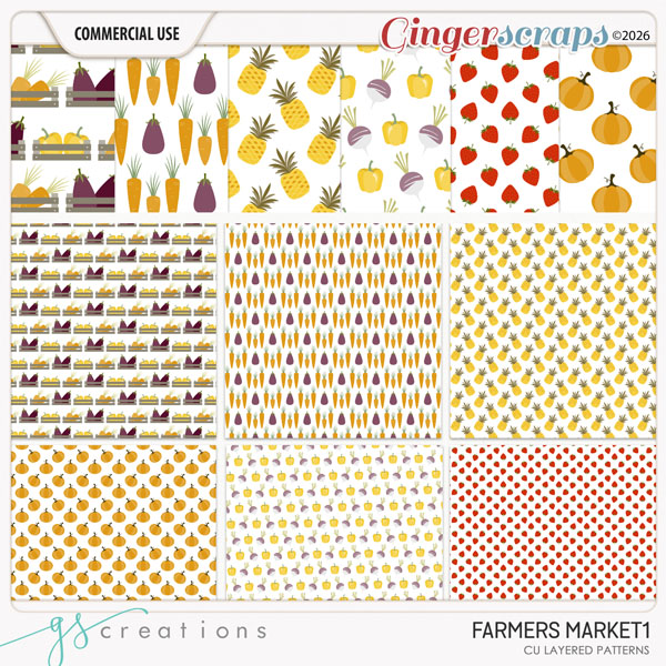 Farmers Market Patterns1 (CU) by GS Creations