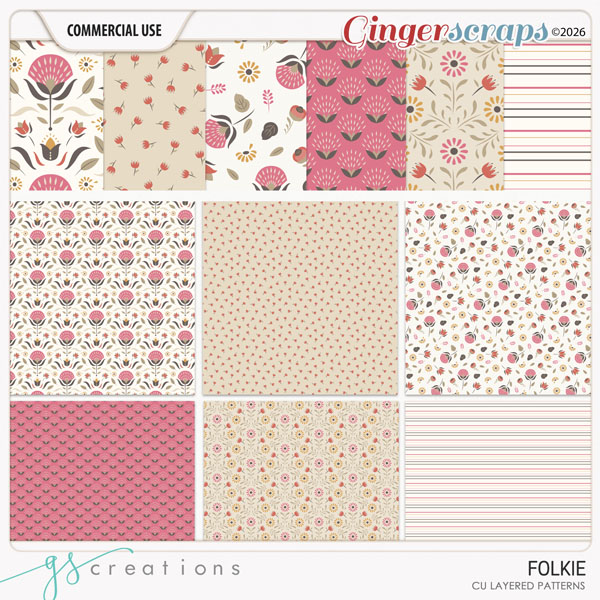 Folkie Layered Patterns (CU) by GS Creations