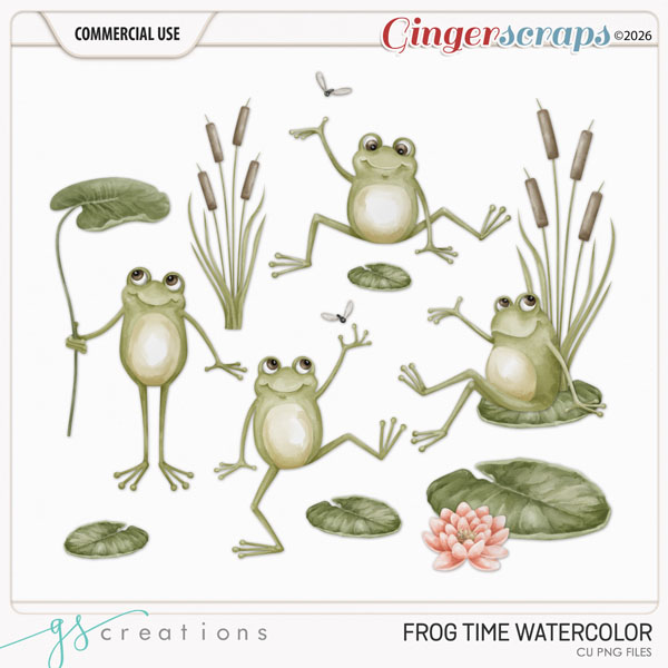 Frog Time Watercolour (CU) by GS Creations