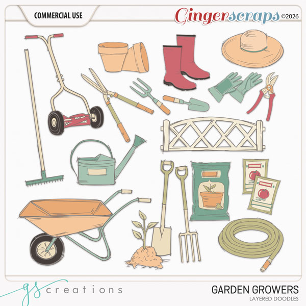 Garden Growers Layered Doodles (CU) by GS Creations