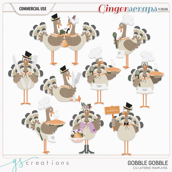 Gobble Gobble Layered Templates (CU) by GS Creations