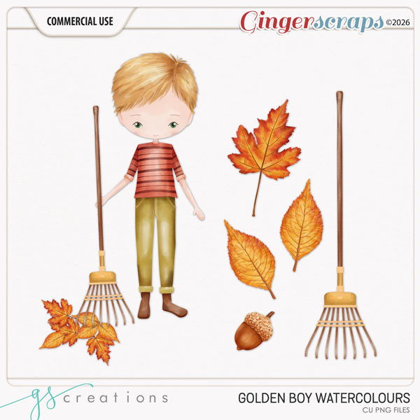 Golden Boy Watercolour (CU) by GS Creations