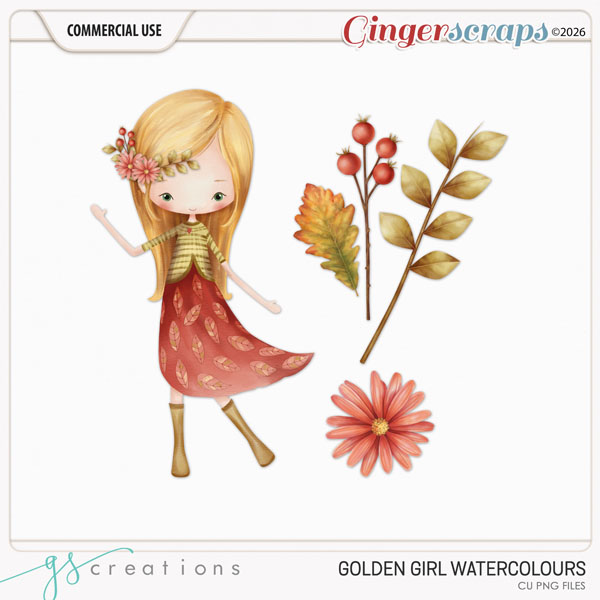 Golden Girl Watercolour (CU) by GS Creations