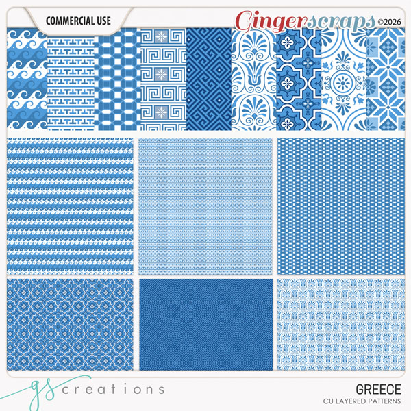 Greece Patterns (CU) by GS Creations