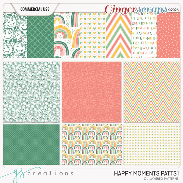 Happy Moments Patterns1 (CU) by GS Creations