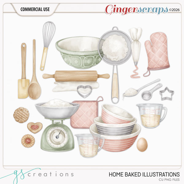 Home Baked Illustrations (CU) by GS Creations
