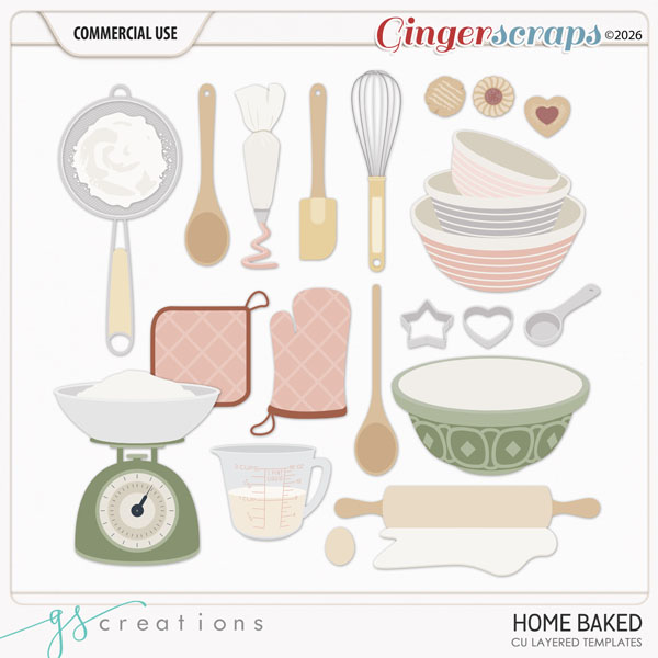 Home Baked Layered Templates (CU) by GS Creations