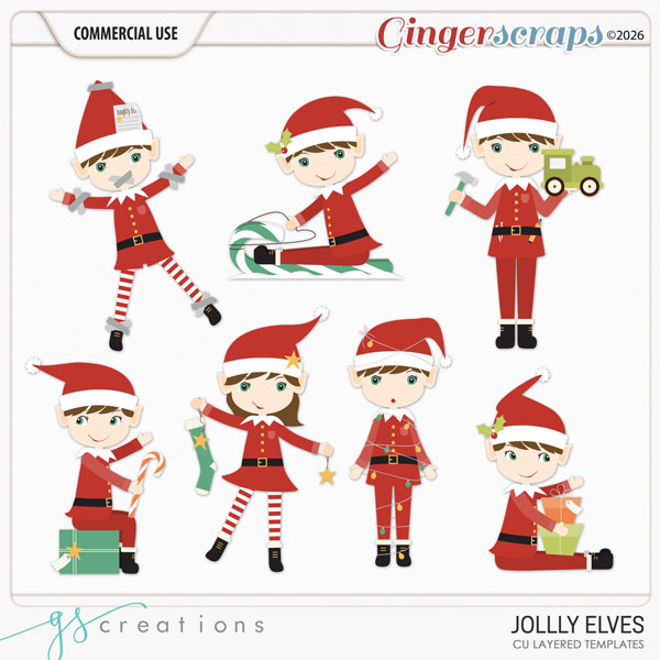 Jolly Elves Layered Templates (CU) by GS Creations
