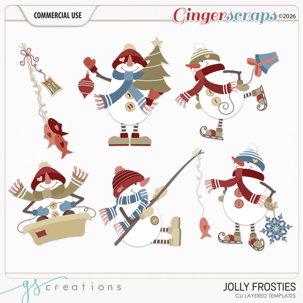 Jolly Frosties Layered Templates (CU) by GS Creations
