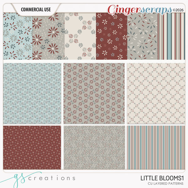 Little Blooms1 Patterns (CU) by GS Creations