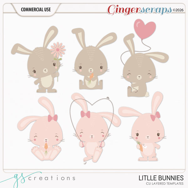 Little Bunnies Layered Templates CU by GS Creations