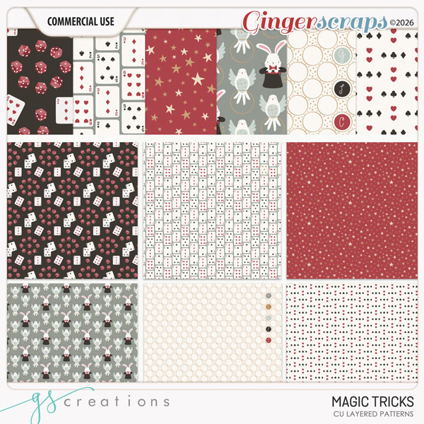 Magic Tricks Layered Patterns (CU) by GS Creations