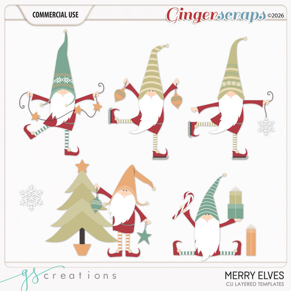 Merry Elves Layered Templates (CU) by GS Creations