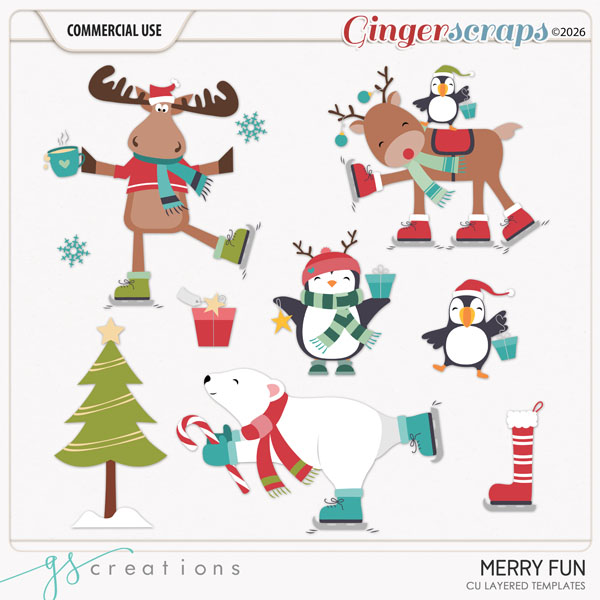 Merry Fun Layered Templates (CU) by GS Creations
