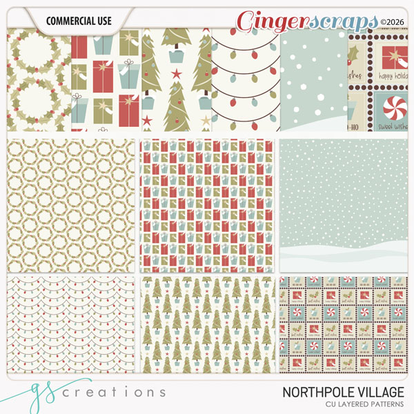 North Pole Village Patterns (CU) by GS Creations