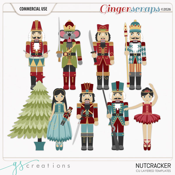 Nutcracker Layered Templates (CU) by GS Creations