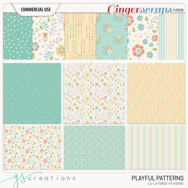 Playfull Layered Patterns (CU) by GS Creations