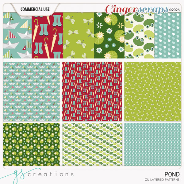 Pond Patterns (CU) by GS Creations