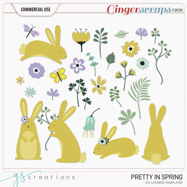Pretty In Spring Layered Templates (CU) by GS Creations