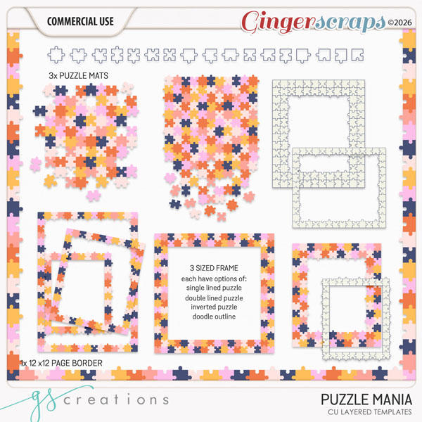Puzzle Mania Layered Templates (CU) by GS Creations
