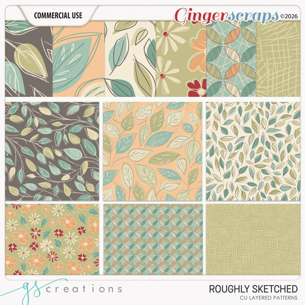 Roughly Sketched Patterns (CU) by GS Creations