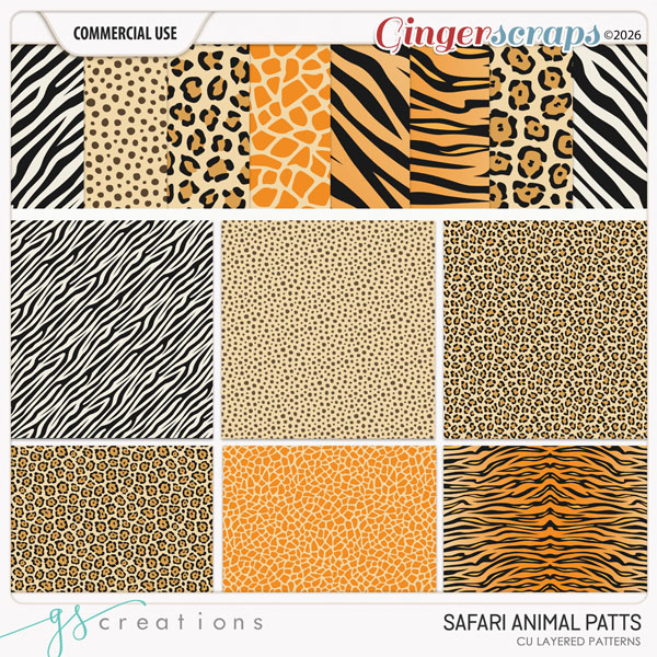 Safari Animal Patts (CU) by GS Creations