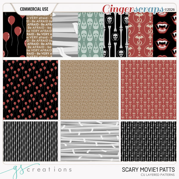 Scary Movies1 Layered Patterns (CU) by GS Creations