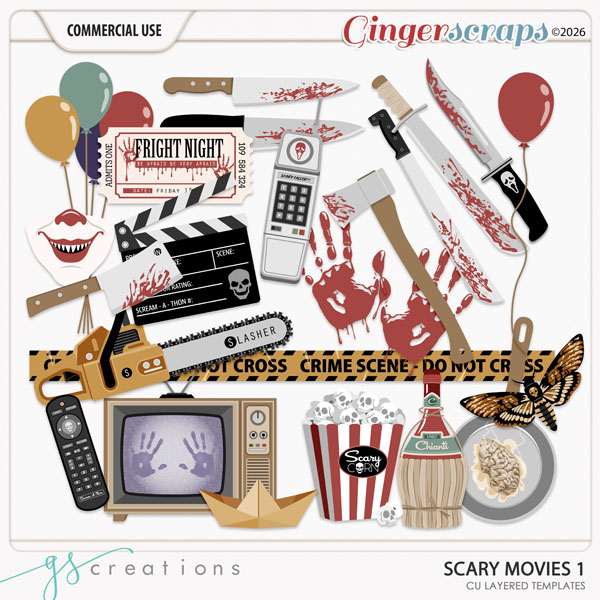 Scary Movies1 Layered Templates (CU) by GS Creations