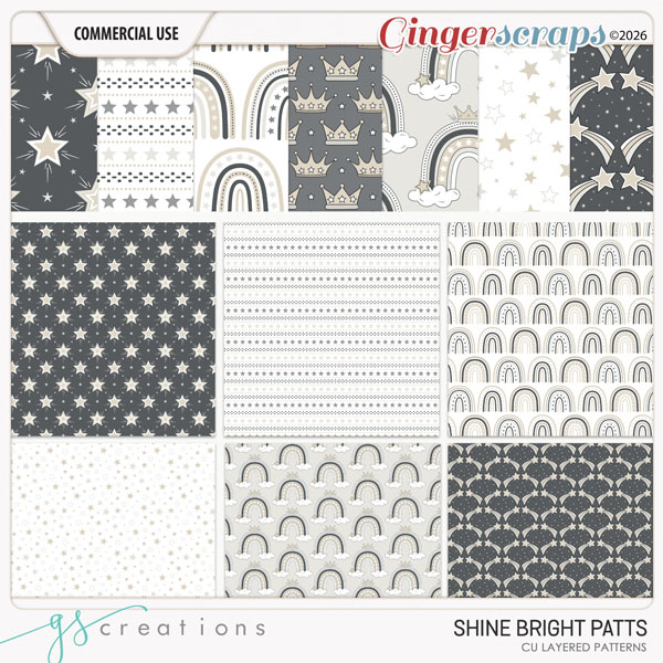 Shine Bright Layered Patterns (CU) by GS Creations