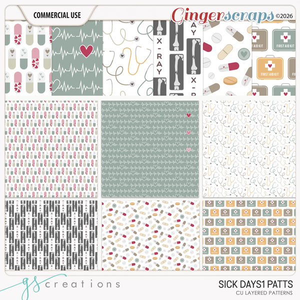 Sick Days1 Layered Patterns (CU) by GS Creations