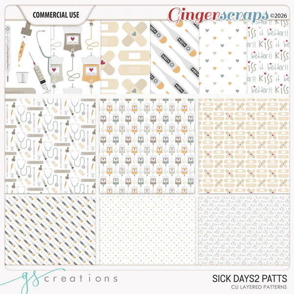 Sick Days2 Layered Patterns (CU) by GS Creations