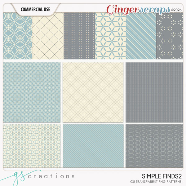 Simple Finds 02 Patterns (CU) by GS Creations